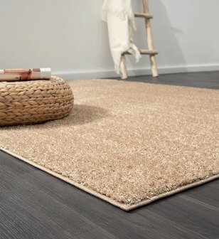 Effen vloerkleed Shaggy beige 9010-70