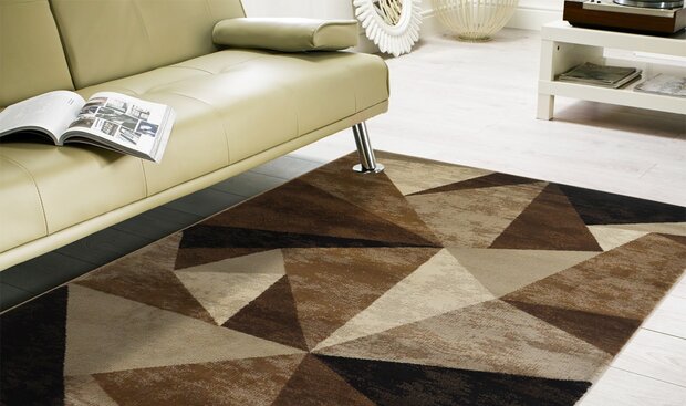 Modern vloerkleed Mombay beige