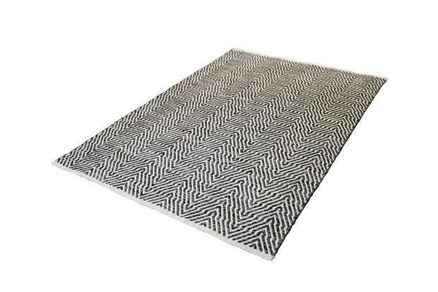Handgemaakt katoen grijs vloerkleed Retif 410