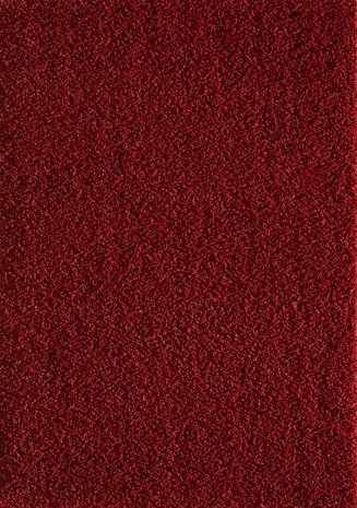 Rood hoogpolig vloerkleed of karpet Seram 1300
