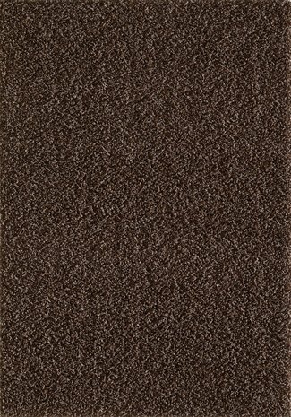 Donkerbruin hoogpolig vloerkleed of karpet Seram 1300