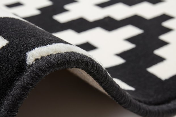 Designer vloerkleed Stellos Zwart Wit