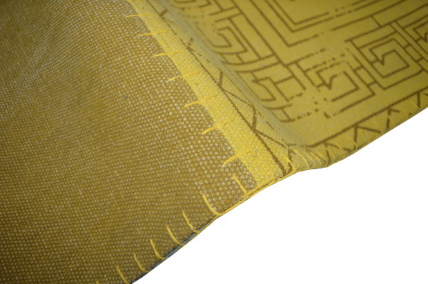 Patchwork vloerkleed Lira Multicolor geel