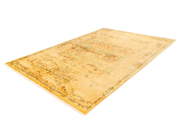 Waarschijnlijk Mis Voorbijgaand Vintage vloerkleed Madras geel met 3D effect - Vloerkleed en karpet