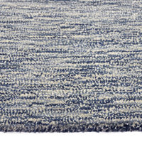 Wollen vloerkleed Wales blauw grijs