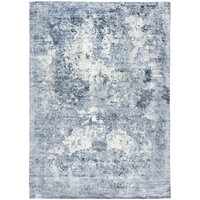 Viscose vloerkleed Daimond vintage blauw