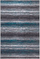 Turquoise vloerkleed Lines 301 