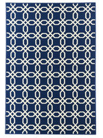 Blauw kortpolig modern vloerkleed Mikonos Blauw
