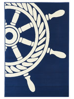 Blauw vloerkleed Primos 