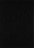 Zwart hoogpolig vloerkleed of karpet Seram 1300