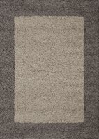 Taupe hoogpolige vloerkleden Adriana Shaggy  1503/AY  