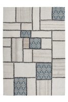 Wollen patchwork vloerkleed Como Naturel