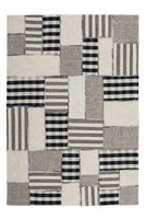 Wollen patchwork vloerkleed Como Naturel