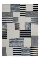 Wollen patchwork vloerkleed Como Naturel