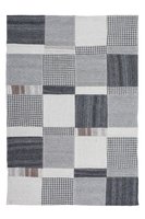 Wollen vloerkleed Como Zwart Wit