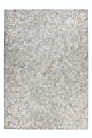 Lederen vloerkleed Roms Grijs