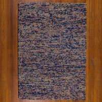 Wol vloerkleed Pixel kleur blauw grijs