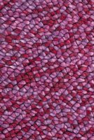 Wollen vloerkleed Kiezel kleur lila