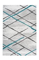 Vloerkleed Crown Wit Grijs Turquoise